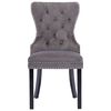 vidaXL Dining Chairs 2 pcs Grey Velvet