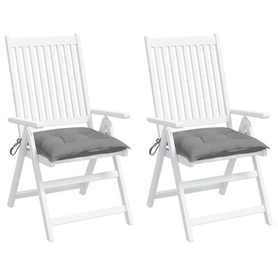 vidaXL Chair Cushions 2 pcs Grey 40x40x7 cm Oxford Fabric