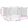 vidaXL 8-Panel Pet Cage Black 35x35 cm Steel