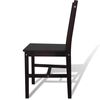 vidaXL Dining Chairs 4 pcs Dark Brown Pinewood