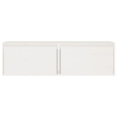 vidaXL Wall Cabinets 2 pcs White 60x30x35 cm Solid Pinewood