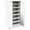 vidaXL Shoe Cabinet 7 Shelves White