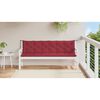 vidaXL Garden Bench Cushion Wine Red 200x(50+50)x7cm Oxford Fabric