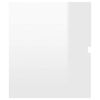 vidaXL 2 Piece Bathroom Furniture Set High Gloss White Engineered Wood