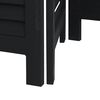 vidaXL Room Divider 4 Panels Black Solid Wood Paulownia