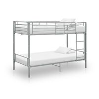 vidaXL Bunk Bed Grey Metal 90x200 cm