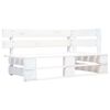 vidaXL Garden Pallet Corner Sofa White Impregnated Pinewood
