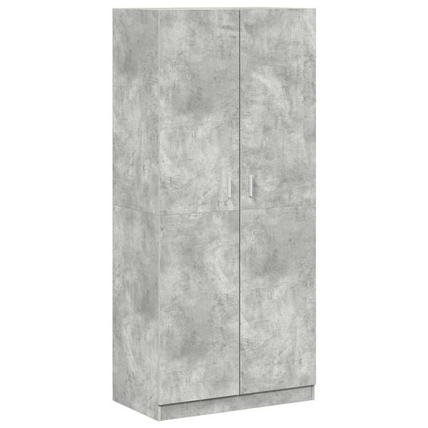 vidaXL Wardrobe Concrete Grey 90x52x200 cm Engineered Wood