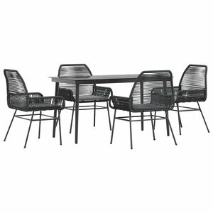 vidaXL Garden Dining Set | Black, Dark Grey