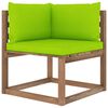 vidaXL 6 Piece Garden Pallet Lounge Set with Cushions Impregnated Pinewood