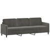 vidaXL 4 Piece Sofa Set with Throw Pillows&Cushions Dark Grey Velvet