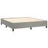 vidaXL Bed Frame without Mattress Light Grey 180x200 cm Super King Velvet