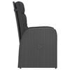 vidaXL 9 Piece Outdoor Dining Set with Cushions Poly Rattan Black