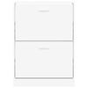 vidaXL Shoe Cabinet White 59x17x81 cm Engineered Wood