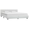 vidaXL Bed Frame with LED without Mattress White 160x200 cm
