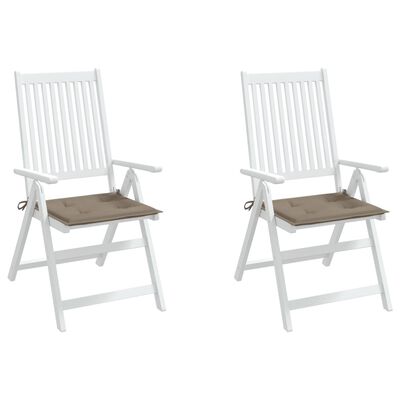 vidaXL Garden Chair Cushions 2 pcs Taupe 40x40x3 cm Oxford Fabric