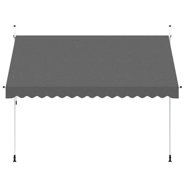 vidaXL Manual Retractable Awning 350 cm Anthracite