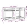 vidaXL Bunk Bed without Mattress White 80x200 cm Solid Wood Pine