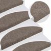 vidaXL Stair Mats Self-adhesive 15 pcs 65x21x4 cm Beige Half Round Large
