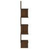 vidaXL Wall Corner Shelf Brown Oak 20x20x127.5 cm Engineered Wood