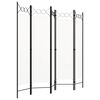 vidaXL 5-Panel Room Divider White 200x180 cm