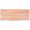 vidaXL Table Top Light Brown 100x40x2 cm Treated Solid Wood Oak