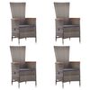 vidaXL 5 Piece Garden Dining Set Grey
