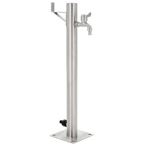 vidaXL Garden Water Column Stainless Steel Round 65 cm