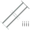 Adjustable Security Grille for Windows with 4 Crossbars 500-650 mm