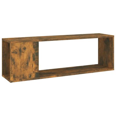 vidaXL TV Cabinet Smoked Oak 100x24x32 cm Engineered Wood