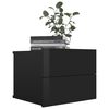 vidaXL Bedside Cabinets 2 pcs High Gloss Black 40x30x30 cm Engineered Wood