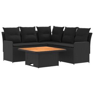 vidaXL Furniture Sets 4 pcs Black PE Rattan