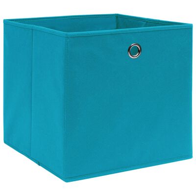 vidaXL Storage Boxes 4 pcs Baby Blue 32x32x32 cm Fabric