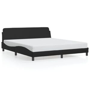 vidaXL Bed Frame "Dover" Black 180x200 cm Faux Leather