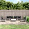 vidaXL 7 Piece Garden Lounge Set with Cushions White Steel
