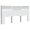 vidaXL Headboard Cabinet White 200x19x103.5 cm