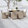 vidaXL 7 Piece Garden Dining Set Brown