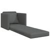 vidaXL Floor Sofa Bed 2-in-1 Dark Grey 112x174x55 cm Fabric
