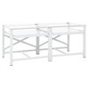 vidaXL Double Washing Machine Pedestal with Pull-Out Shelves White