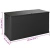 vidaXL Garden Storage Box Anthracite 120x56x63 cm PP Rattan