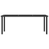 vidaXL Garden Dining Table Black 180x70x73 cm Poly Rattan