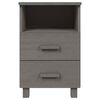 vidaXL Bedside Cabinet HAMAR Light Grey 40x35x62 cm Solid Wood Pine