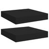 vidaXL Floating Wall Shelves 2 pcs Black 23x23.5x3.8 cm MDF