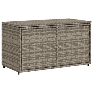 vidaXL Garden Storage Cabinet Grey 110x55x60,5 cm Poly Rattan