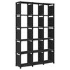 vidaXL 15-Cube Display Shelf Black 103x30x175,5 cm Fabric