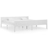 vidaXL Bed Frame without Mattress Solid Pinewood White 200x200 cm