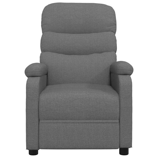 vidaXL Recliner Chair Dark Grey Fabric