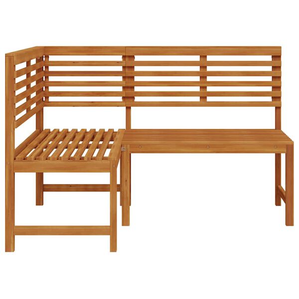 vidaXL Garden Corner Bench 140 cm Solid Acacia Wood