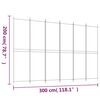 vidaXL 6-Panel Room Divider Black 300x200 cm Fabric