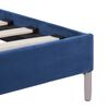 vidaXL Bed Frame with LED without Mattress Blue Fabric 150x200 cm King Size